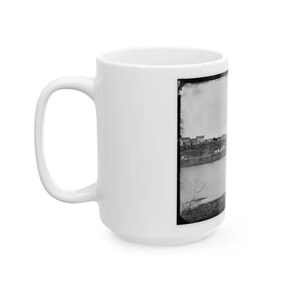 Washington, D.C. Georgetown From The Virginia Bank; Aqueduct Bridge At The Extreme Right (U.S. Civil War) White Coffee Mug - Go Mug Yourself