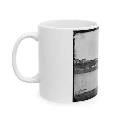 Washington, D.C. Georgetown From The Virginia Bank; Aqueduct Bridge At The Extreme Right (U.S. Civil War) White Coffee Mug - Go Mug Yourself