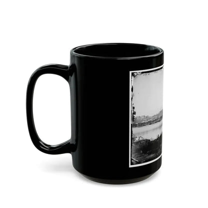 Washington, D.C. Georgetown Waterfront With Sailing Vessels, Seen From Mason's Island (U.S. Civil War) Black Coffee Mug - Go Mug Yourself