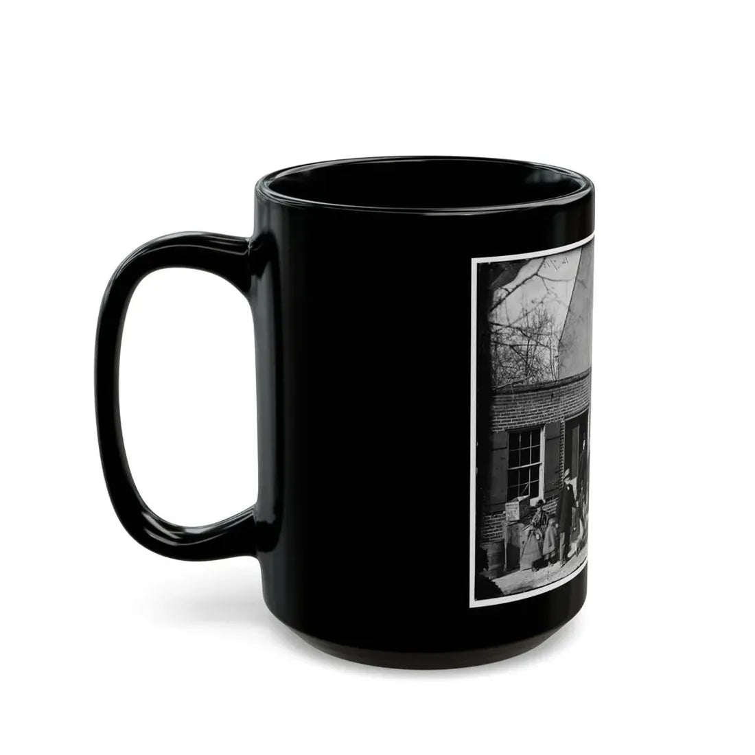 Washington, D.C. Group Before Office Of U.S. Christian Commission, 8th And H Sts. Nw (U.S. Civil War) Black Coffee Mug - Go Mug Yourself