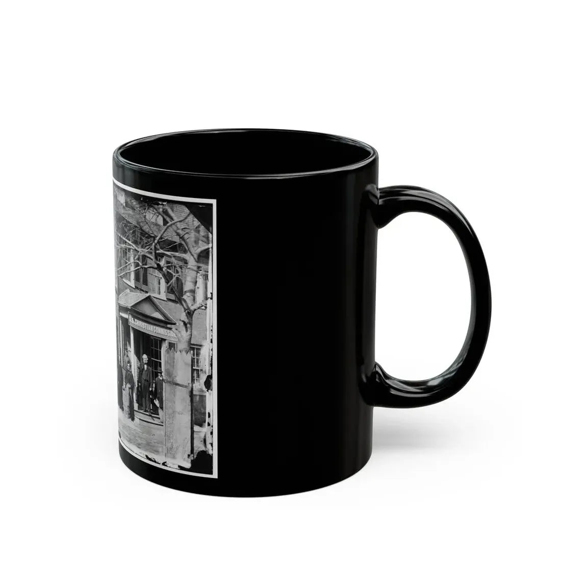 Washington, D.C. Group Before Office Of U.S. Christian Commission, 8th And H Sts. Nw (U.S. Civil War) Black Coffee Mug - Go Mug Yourself