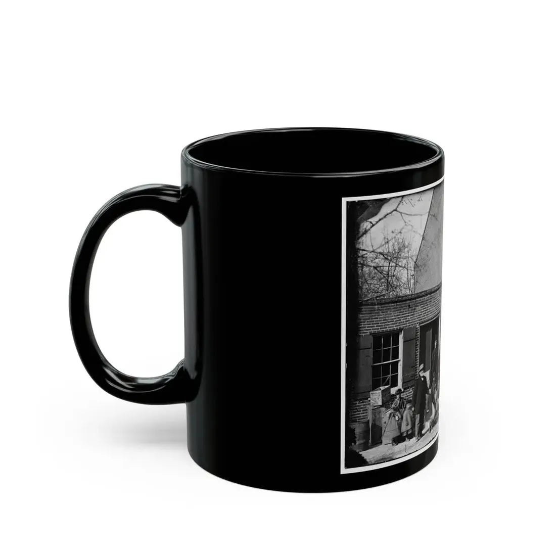 Washington, D.C. Group Before Office Of U.S. Christian Commission, 8th And H Sts. Nw (U.S. Civil War) Black Coffee Mug - Go Mug Yourself