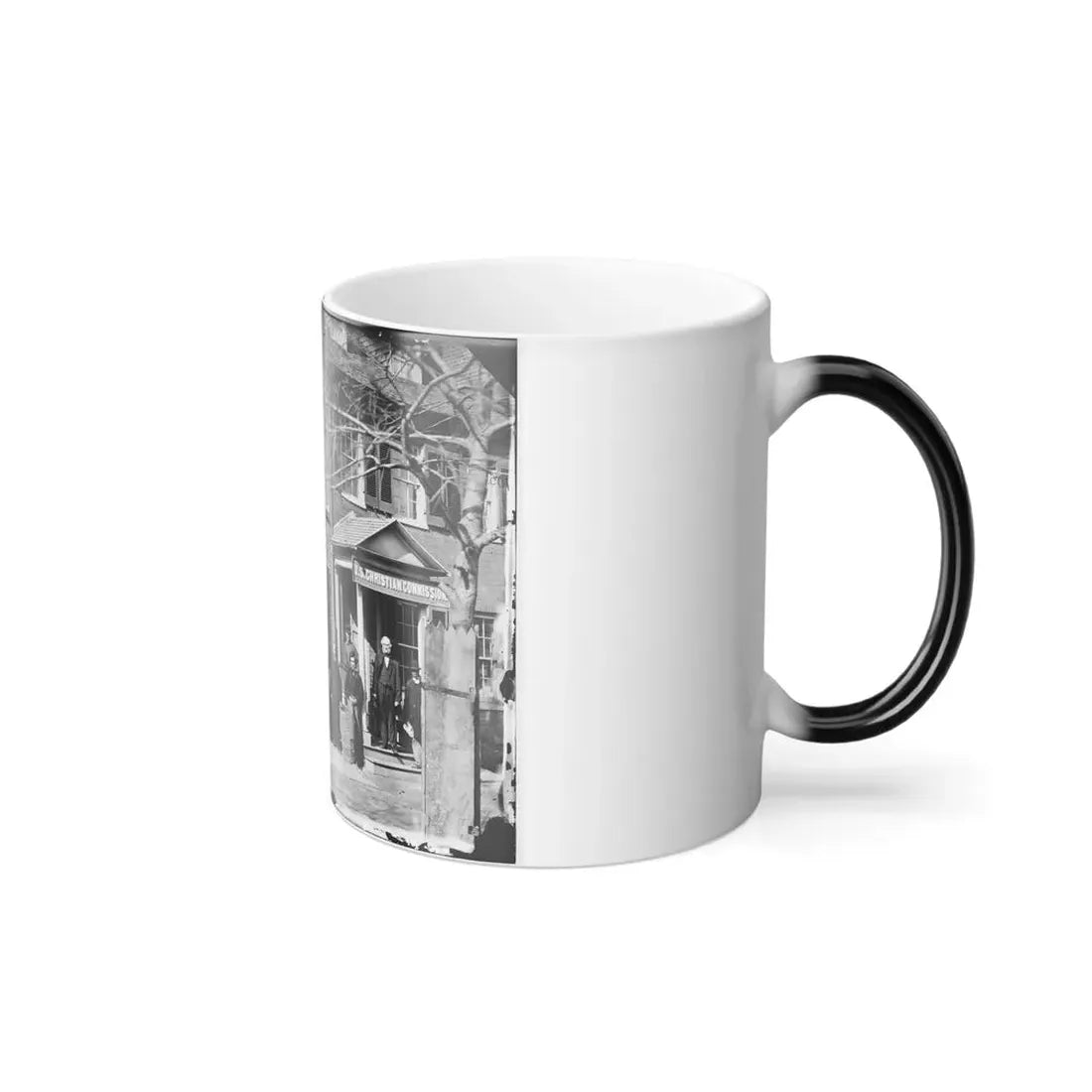 Washington, D.C. Group Before Office of U.S. Christian Commission, 8Th and H Sts. Nw (U.S. Civil War) Color Changing Coffee Mug 11oz - Go Mug Yourself