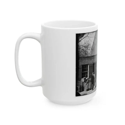 Washington, D.C. Group Before Office Of U.S. Christian Commission, 8th And H Sts. Nw (U.S. Civil War) White Coffee Mug - Go Mug Yourself