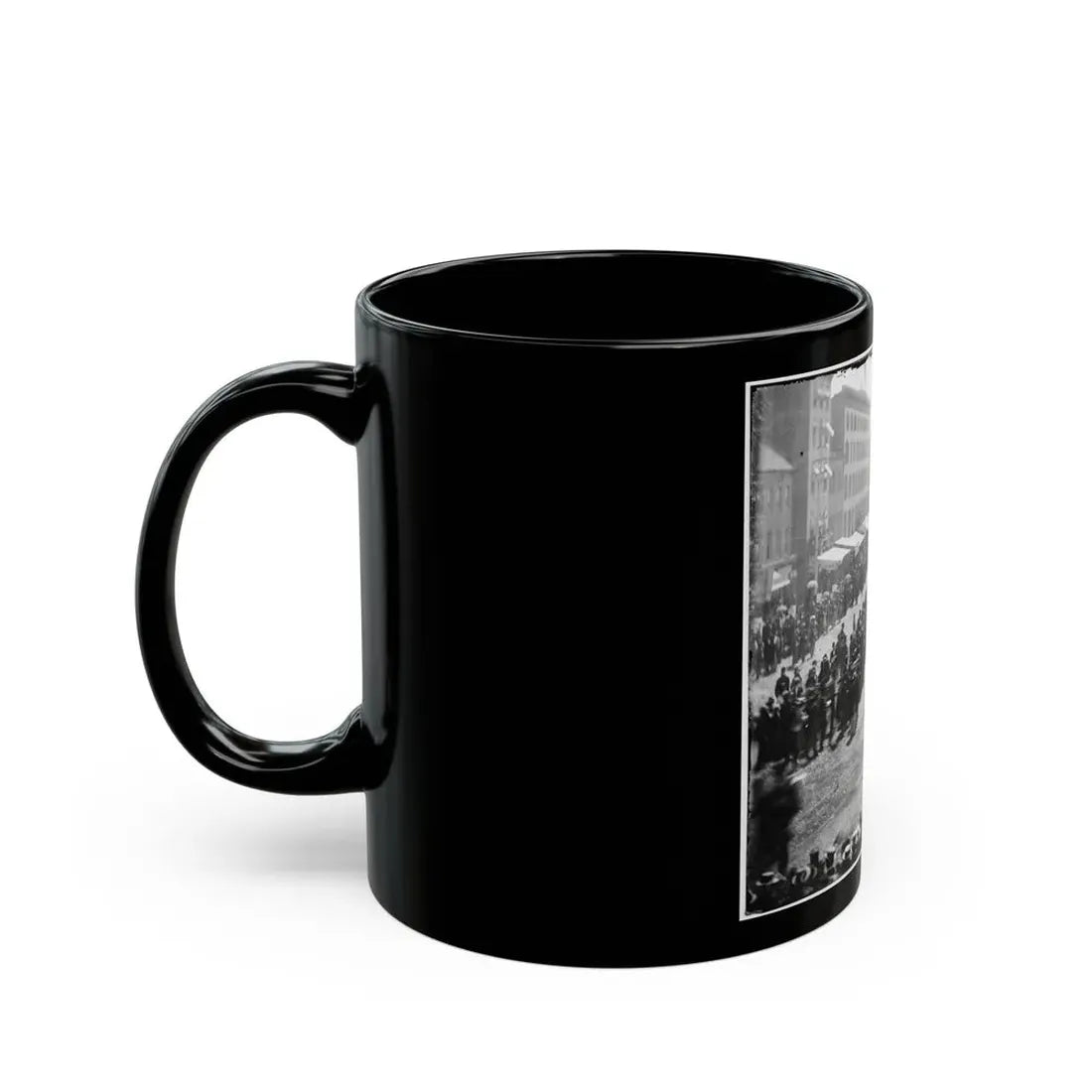 Washington, D.C. Group Of Ambulances Followed By Band And Infantry Units On Pennsylvania Avenue Near The Treasury (U.S. Civil War) Black Coffee Mug - Go Mug Yourself