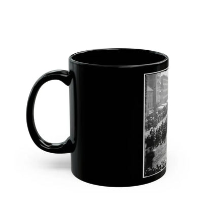 Washington, D.C. Group Of Ambulances Followed By Band And Infantry Units On Pennsylvania Avenue Near The Treasury (U.S. Civil War) Black Coffee Mug - Go Mug Yourself