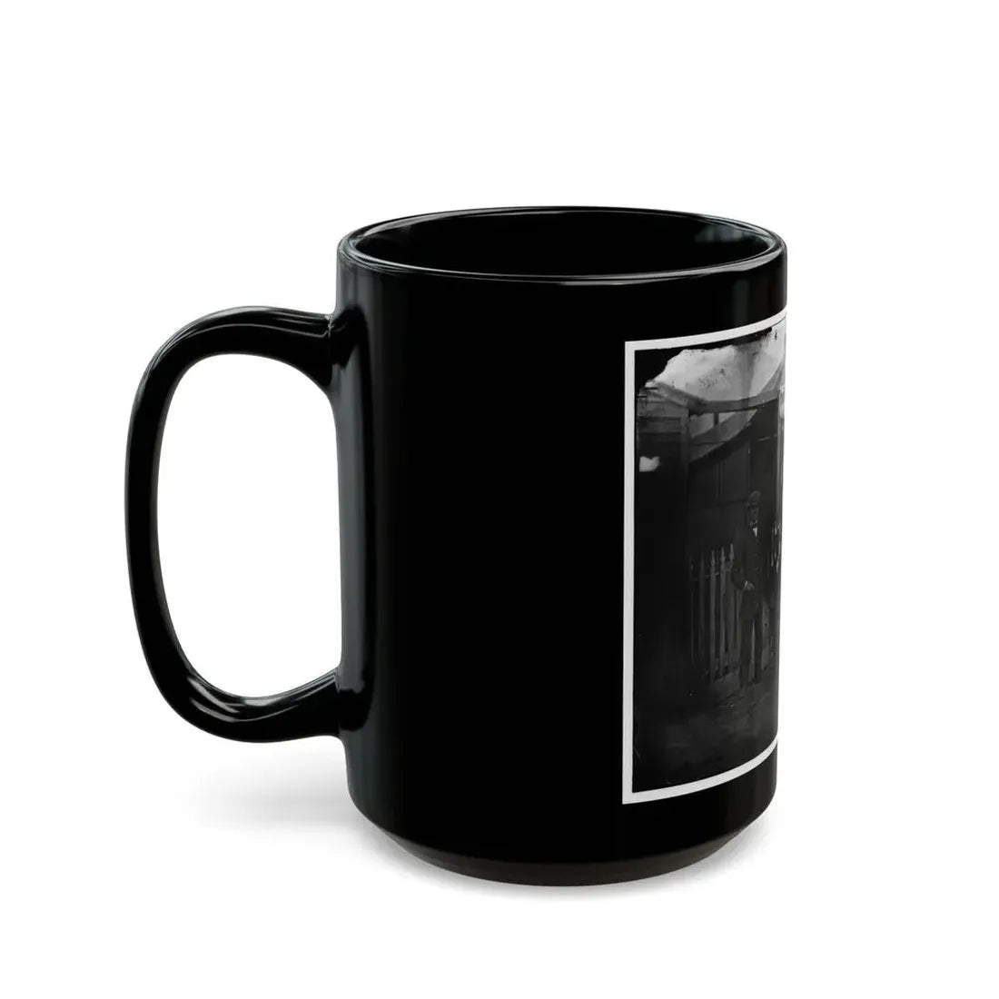 Washington, D.C. Group Of Sanitary Commission Workers At The Entrance Of The Home Lodge (U.S. Civil War) Black Coffee Mug - Go Mug Yourself