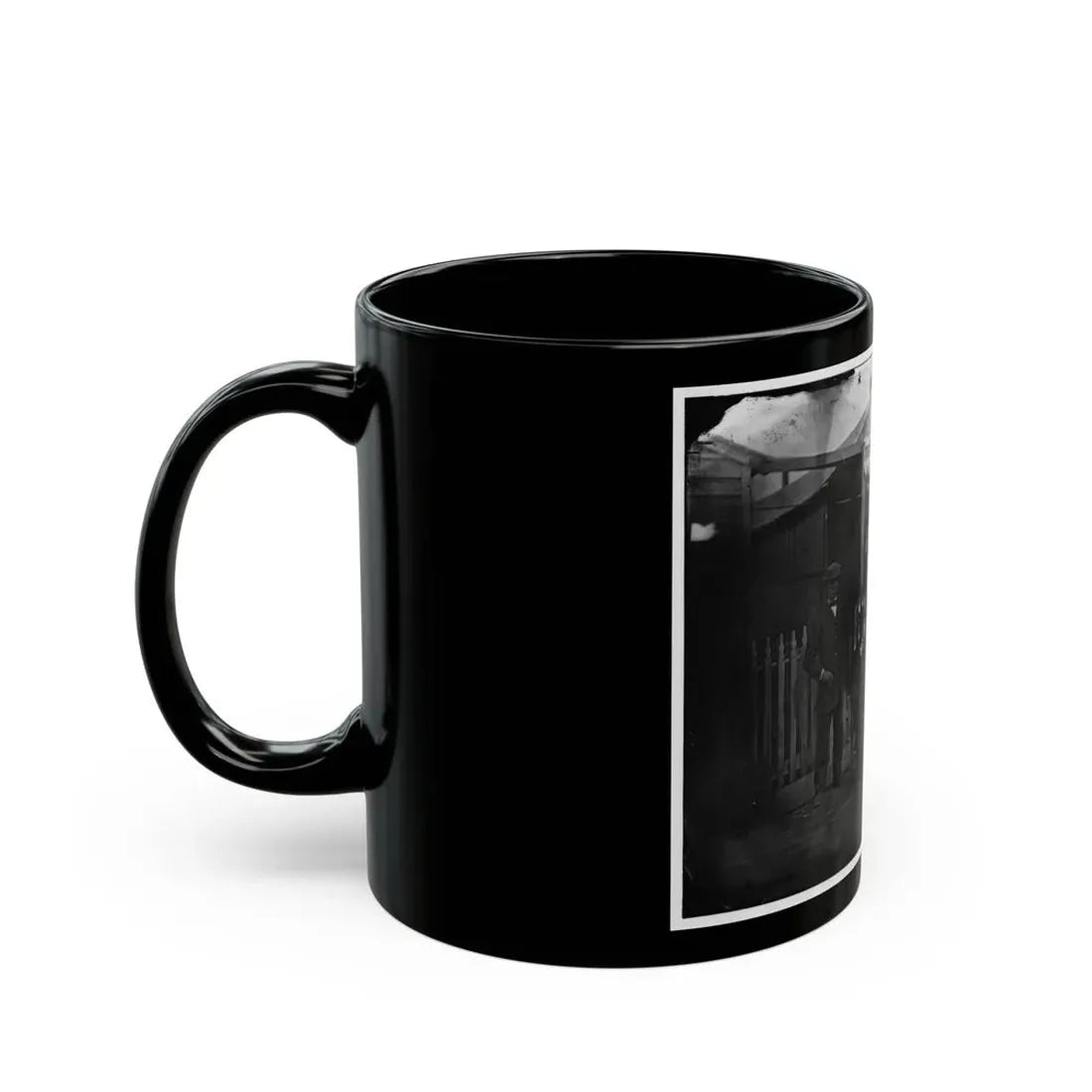 Washington, D.C. Group Of Sanitary Commission Workers At The Entrance Of The Home Lodge (U.S. Civil War) Black Coffee Mug - Go Mug Yourself