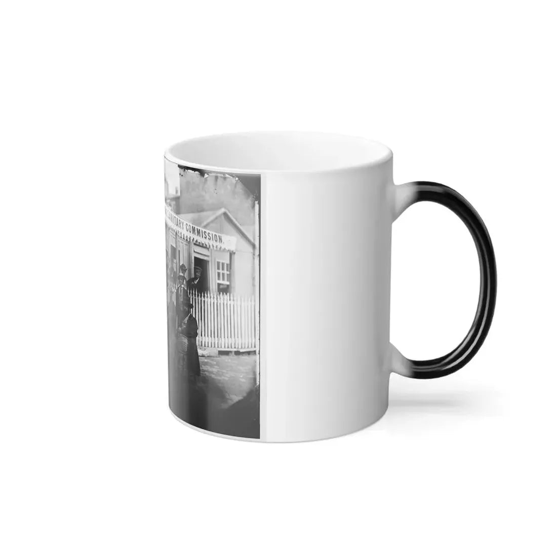 Washington, D.C. Group of Sanitary Commission Workers at the Entrance of the Home Lodge (U.S. Civil War) Color Changing Coffee Mug 11oz - Go Mug Yourself