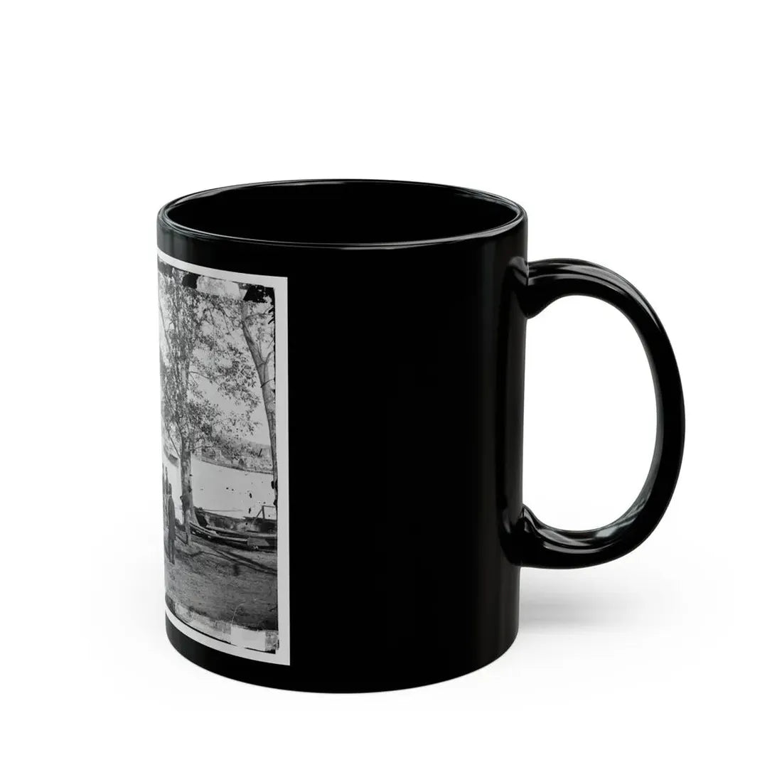 Washington, D.C. Guards At Ferry Landing On Mason's Island Examining A Pass (U.S. Civil War) Black Coffee Mug - Go Mug Yourself