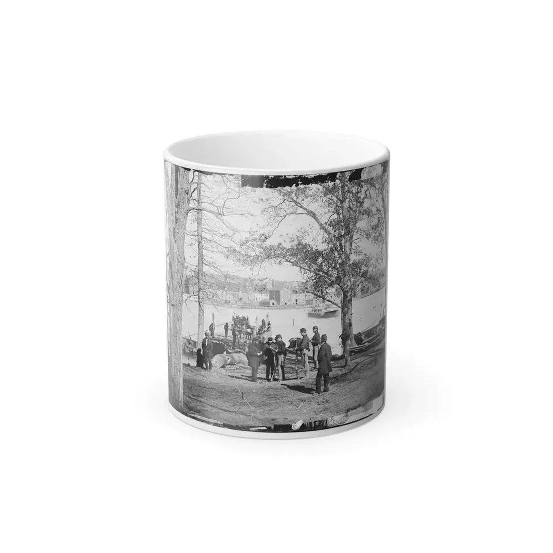 Washington, D.C. Guards at Ferry Landing on Mason's Island Examining a Pass (U.S. Civil War) Color Changing Coffee Mug 11oz Default Title 11oz - Go Mug Yourself