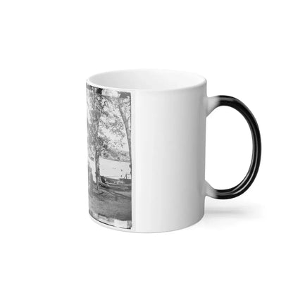 Washington, D.C. Guards at Ferry Landing on Mason's Island Examining a Pass (U.S. Civil War) Color Changing Coffee Mug 11oz - Go Mug Yourself
