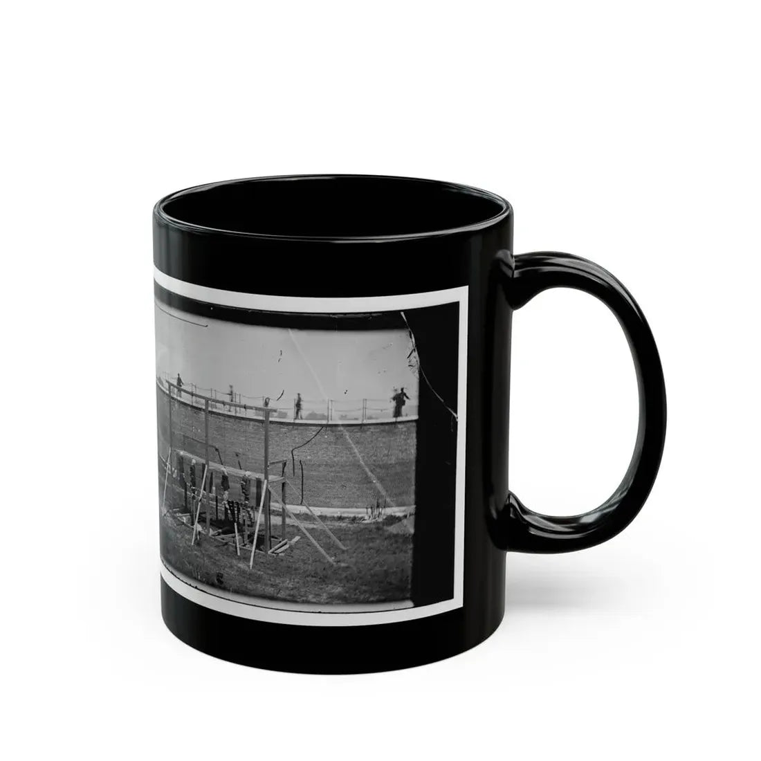 Washington, D.C. Hanging Bodies Of The Conspirators; Guards Only In Yard (U.S. Civil War) Black Coffee Mug - Go Mug Yourself
