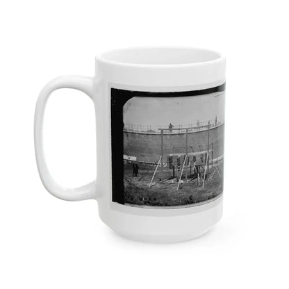 Washington, D.C. Hanging Bodies Of The Conspirators; Guards Only In Yard (U.S. Civil War) White Coffee Mug - Go Mug Yourself