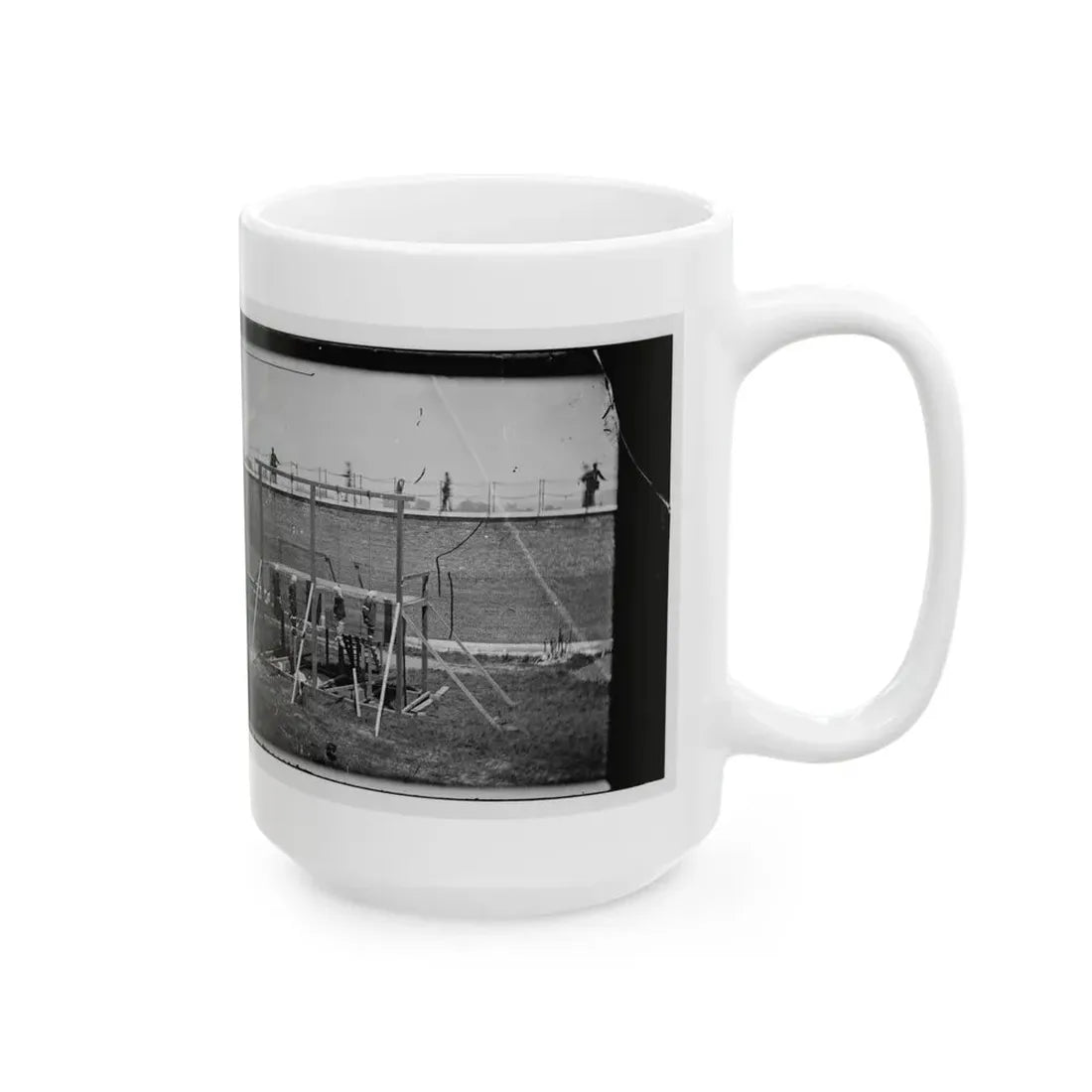 Washington, D.C. Hanging Bodies Of The Conspirators; Guards Only In Yard (U.S. Civil War) White Coffee Mug - Go Mug Yourself