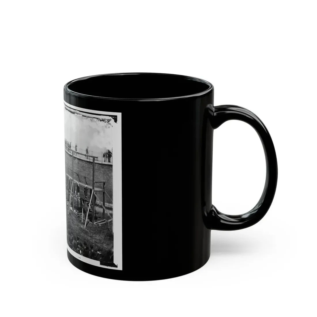 Washington, D.C. Hanging Hooded Bodies Of The Four Conspirators; Crowd Departing (U.S. Civil War) Black Coffee Mug - Go Mug Yourself