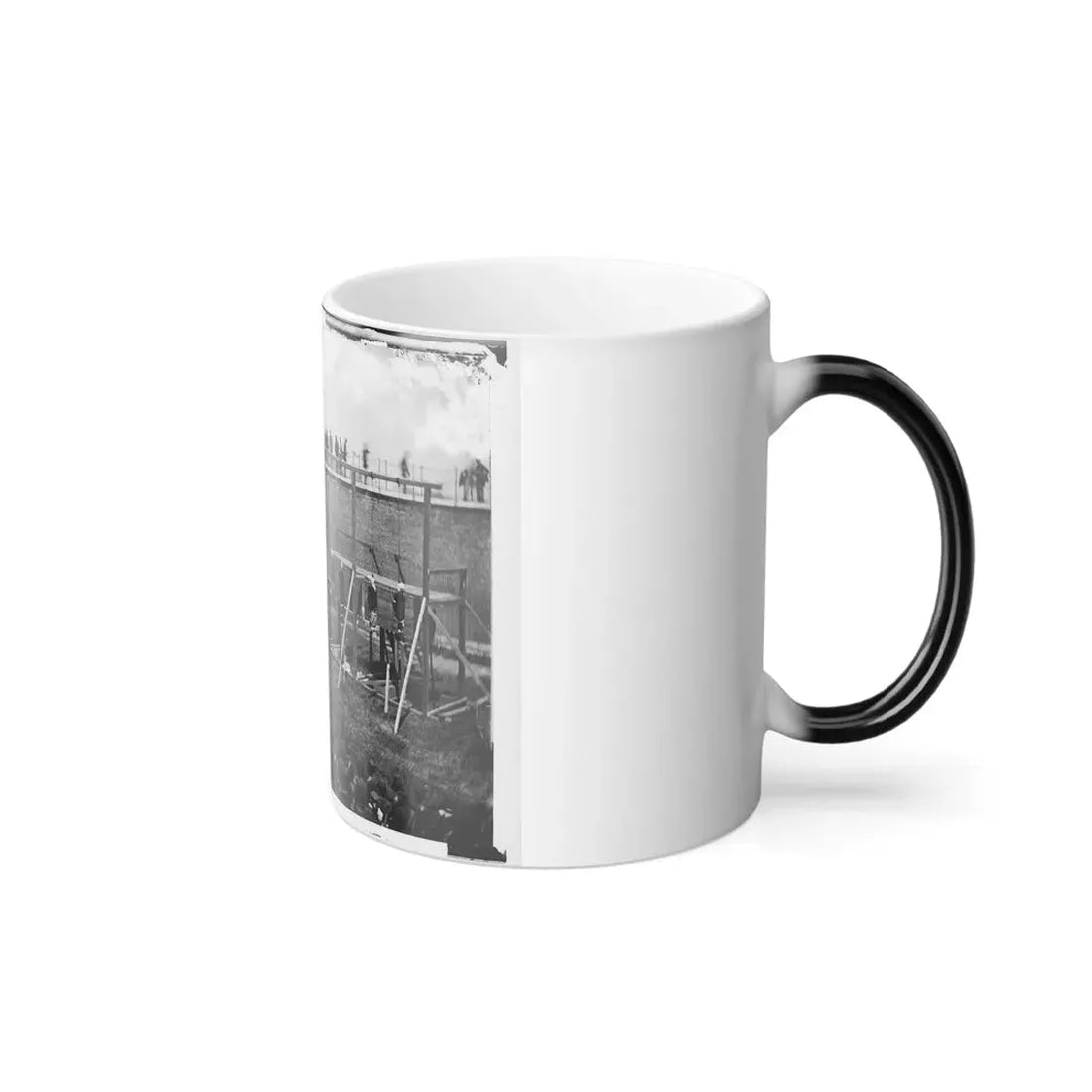 Washington, D.C. Hanging Hooded Bodies of the Four Conspirators; Crowd Departing (U.S. Civil War) Color Changing Coffee Mug 11oz - Go Mug Yourself