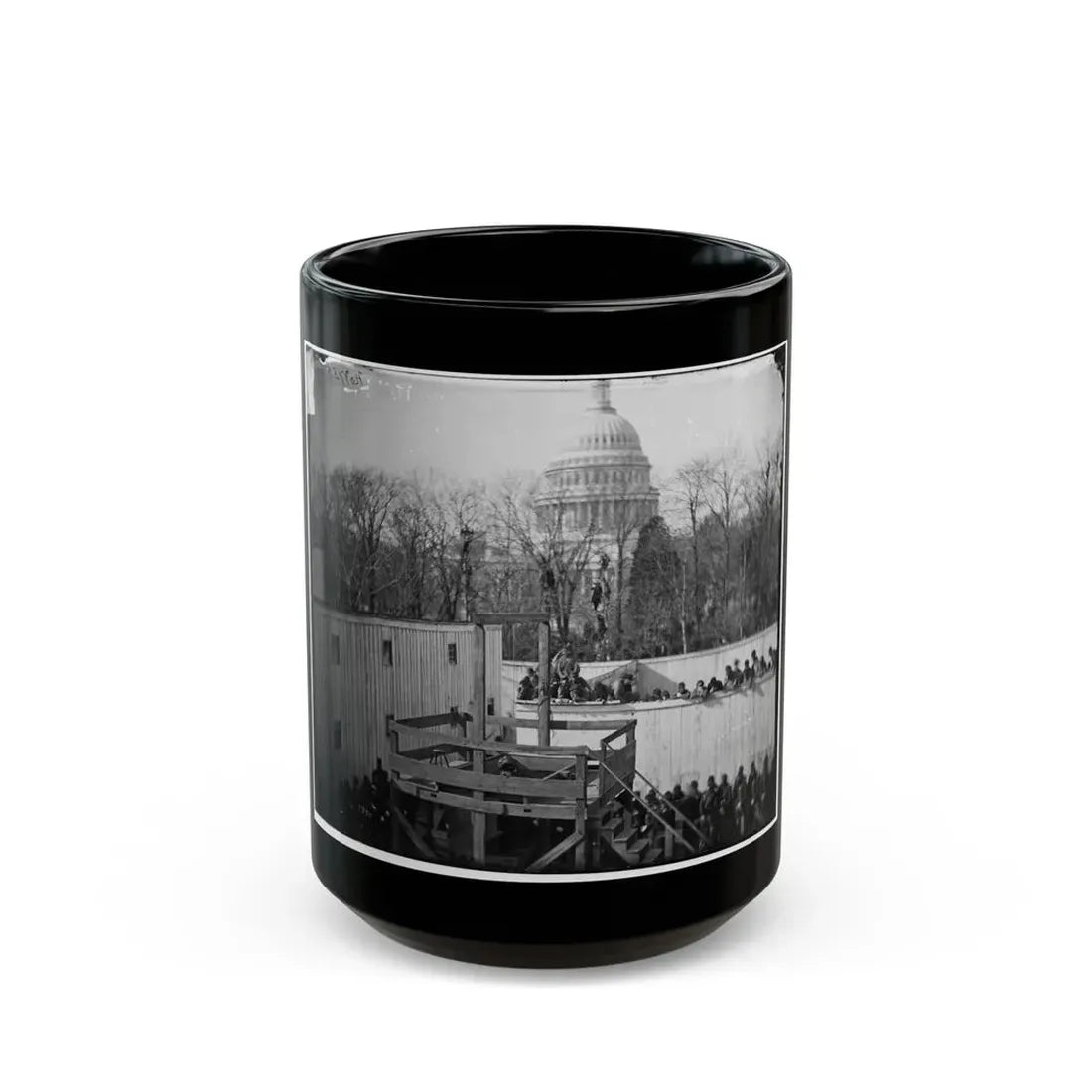 Washington, D.C. Hooded Body Of Captain Wirz Hanging From The Scaffold (U.S. Civil War) Black Coffee Mug 15oz - Go Mug Yourself