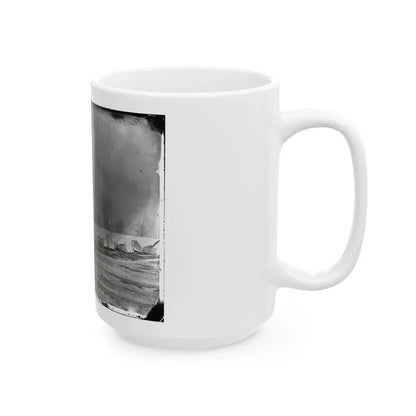 Washington, D.C. Hospital Tents At Camp Carver, With Columbian College Building (U.S. Civil War) White Coffee Mug - Go Mug Yourself