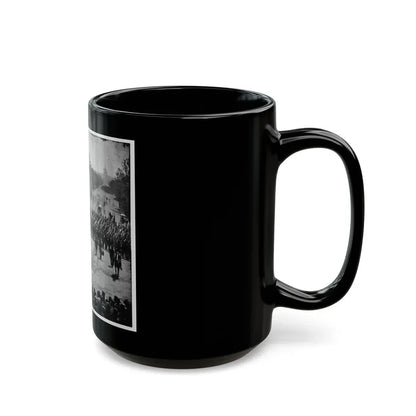 Washington, D.C. Infantry Unit With Fixed Bayonets Followed By Ambulances Passing On Pennsylvania Avenue Near The Treasury (U.S. Civil War) Black Coffee Mug - Go Mug Yourself