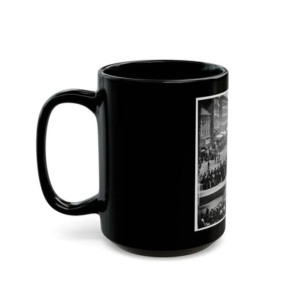 Washington, D.C. Infantry Unit With Fixed Bayonets Followed By Ambulances Passing On Pennsylvania Avenue Near The Treasury (U.S. Civil War) Black Coffee Mug - Go Mug Yourself
