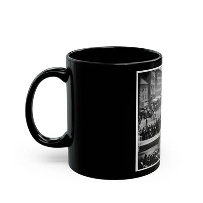 Washington, D.C. Infantry Unit With Fixed Bayonets Followed By Ambulances Passing On Pennsylvania Avenue Near The Treasury (U.S. Civil War) Black Coffee Mug - Go Mug Yourself