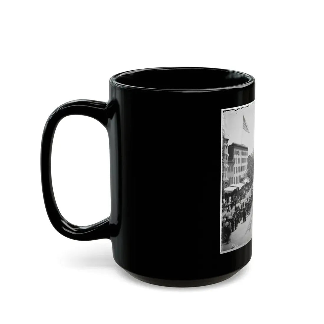 Washington, D.C. Infantry Units With Fixed Bayonets Passing On Pennsylvania Avenue Near The Treasury (U.S. Civil War) Black Coffee Mug - Go Mug Yourself