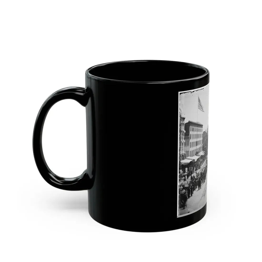 Washington, D.C. Infantry Units With Fixed Bayonets Passing On Pennsylvania Avenue Near The Treasury (U.S. Civil War) Black Coffee Mug - Go Mug Yourself