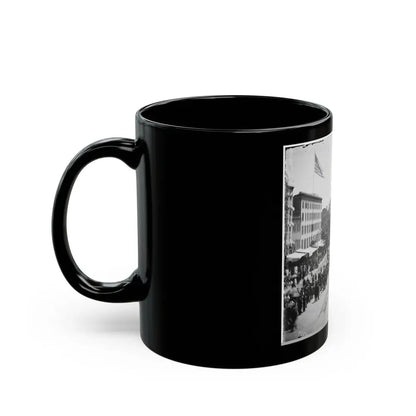 Washington, D.C. Infantry Units With Fixed Bayonets Passing On Pennsylvania Avenue Near The Treasury (U.S. Civil War) Black Coffee Mug - Go Mug Yourself