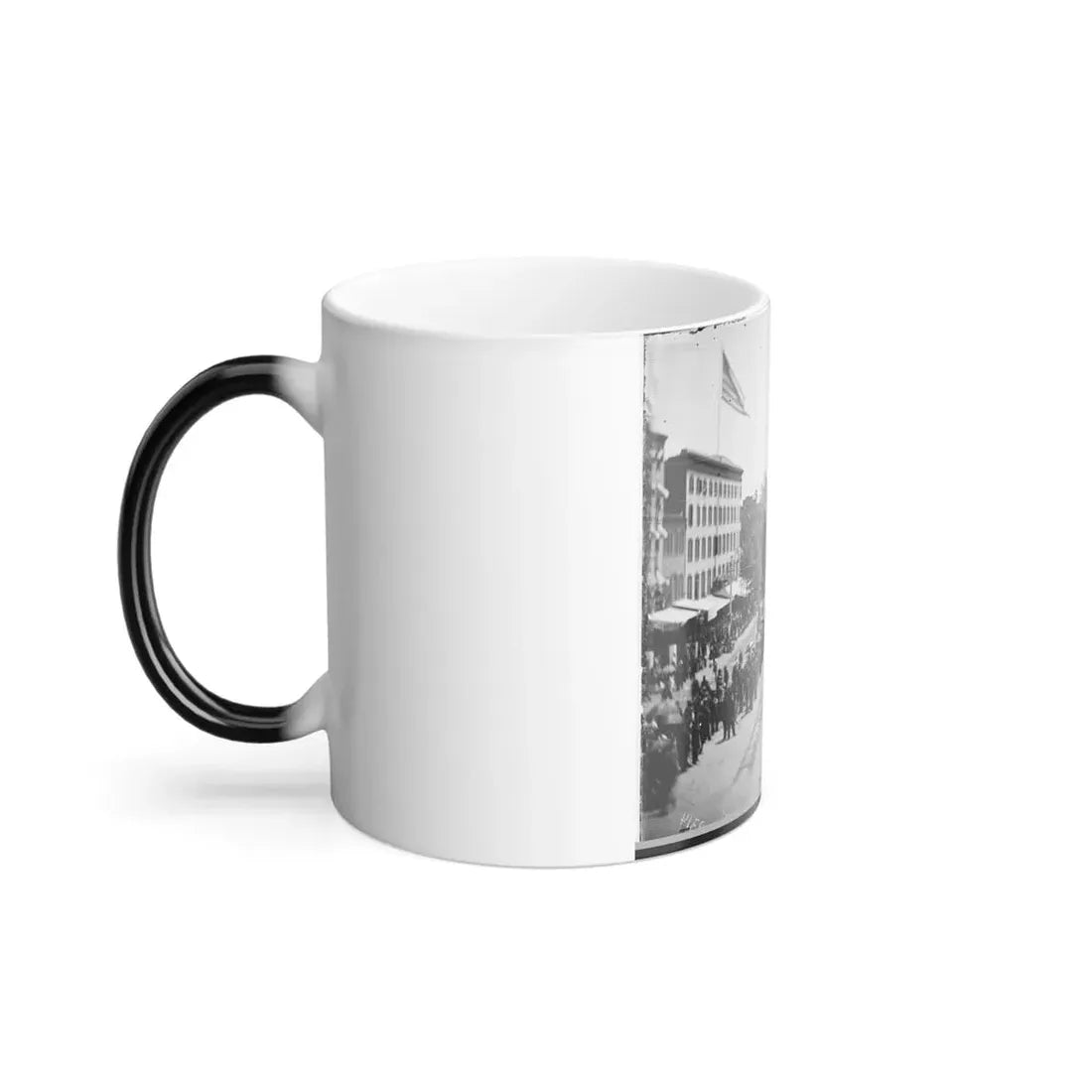 Washington, D.C. Infantry Units With Fixed Bayonets Passing on Pennsylvania Avenue Near the Treasury (U.S. Civil War) Color Changing Coffee Mug 11oz - Go Mug Yourself