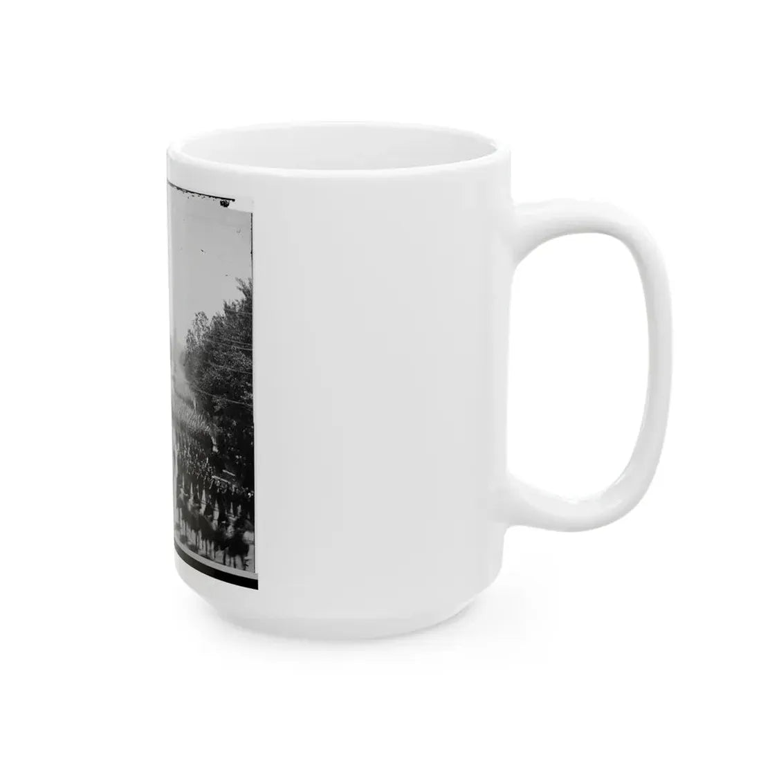 Washington, D.C. Infantry Units With Fixed Bayonets Passing On Pennsylvania Avenue Near The Treasury (U.S. Civil War) White Coffee Mug - Go Mug Yourself