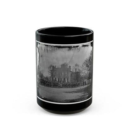 Washington, D.C. Marine Battalion In Front Of Commandant's House At The Marine Barracks (U.S. Civil War) Black Coffee Mug 15oz - Go Mug Yourself