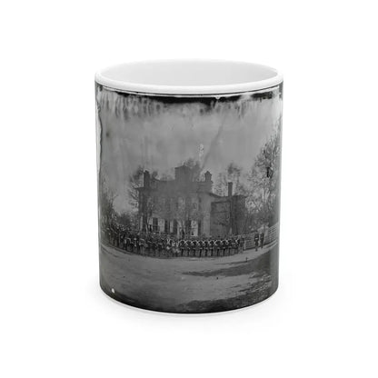 Washington, D.C. Marine Battalion In Front Of Commandant's House At The Marine Barracks (U.S. Civil War) White Coffee Mug 11oz - Go Mug Yourself