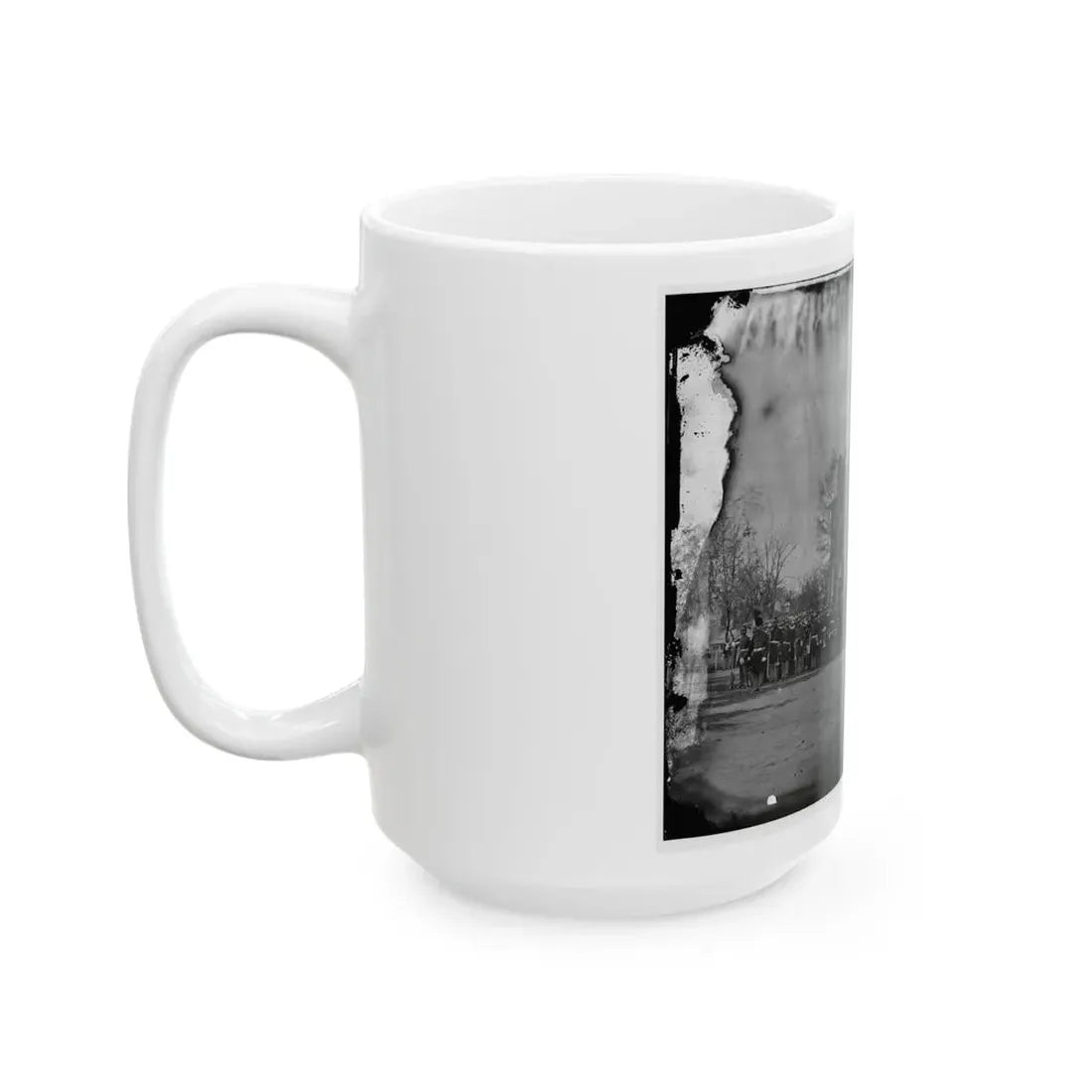 Washington, D.C. Marine Battalion In Front Of Commandant's House At The Marine Barracks (U.S. Civil War) White Coffee Mug - Go Mug Yourself