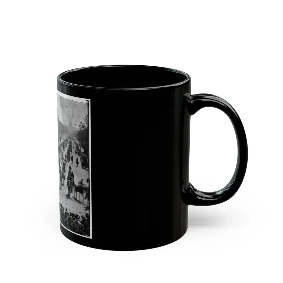 Washington, D.C. Mounted Officers And Unidentified Units Passing On Pennsylvania Avenue Near The Treasury (U.S. Civil War) Black Coffee Mug - Go Mug Yourself