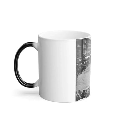 Washington, D.C. Mounted Officers and Unidentified Units Passing on Pennsylvania Avenue Near the Treasury (U.S. Civil War) Color Changing Coffee Mug 11oz - Go Mug Yourself