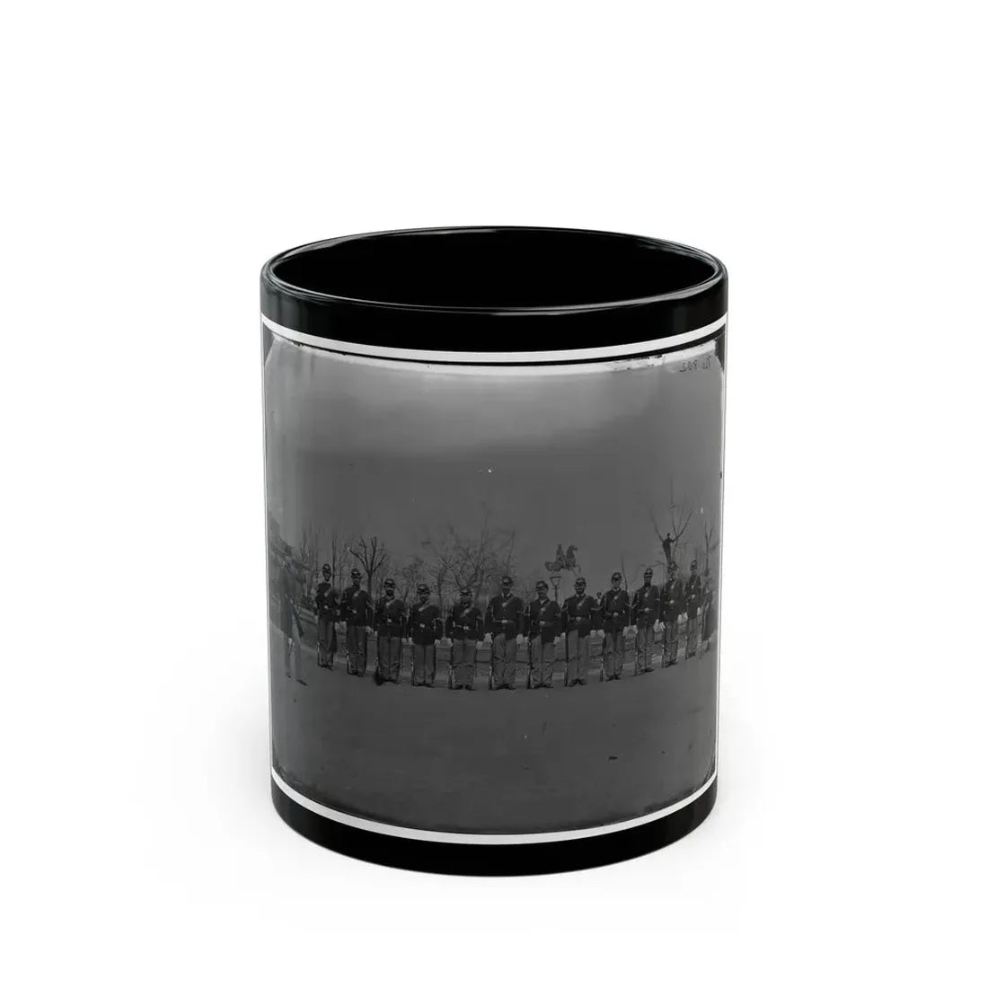Washington, D.C. Noncommissioned Officers Of Company H, 10th Veteran Reserve Corps, At Washington Circle (U.S. Civil War) Black Coffee Mug 11oz - Go Mug Yourself
