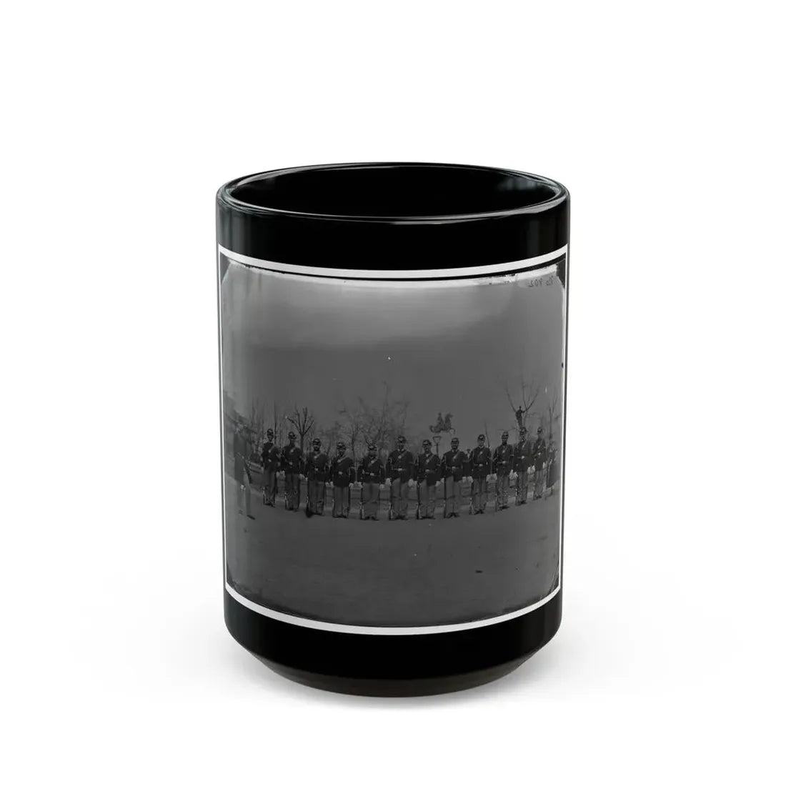 Washington, D.C. Noncommissioned Officers Of Company H, 10th Veteran Reserve Corps, At Washington Circle (U.S. Civil War) Black Coffee Mug 15oz - Go Mug Yourself