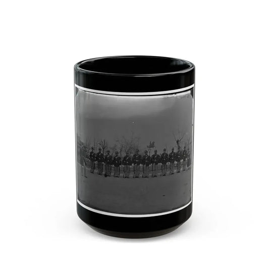 Washington, D.C. Noncommissioned Officers Of Company H, 10th Veteran Reserve Corps, At Washington Circle (U.S. Civil War) Black Coffee Mug 15oz - Go Mug Yourself