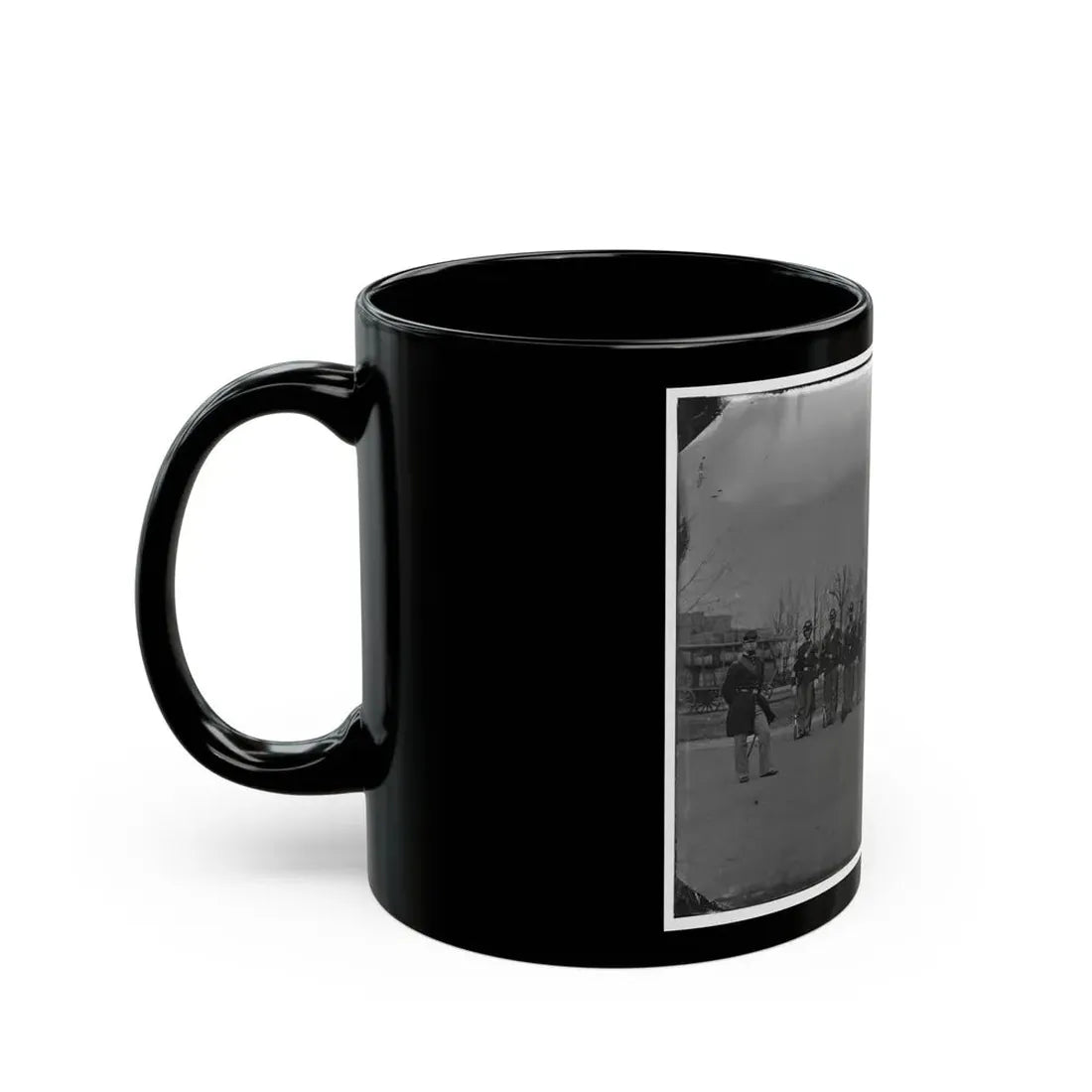 Washington, D.C. Noncommissioned Officers Of Company H, 10th Veteran Reserve Corps, At Washington Circle (U.S. Civil War) Black Coffee Mug - Go Mug Yourself