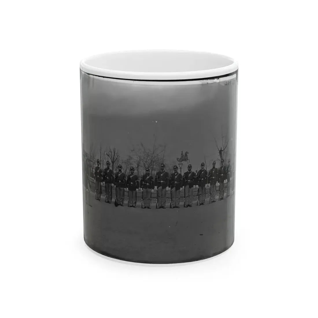Washington, D.C. Noncommissioned Officers Of Company H, 10th Veteran Reserve Corps, At Washington Circle (U.S. Civil War) White Coffee Mug 11oz - Go Mug Yourself