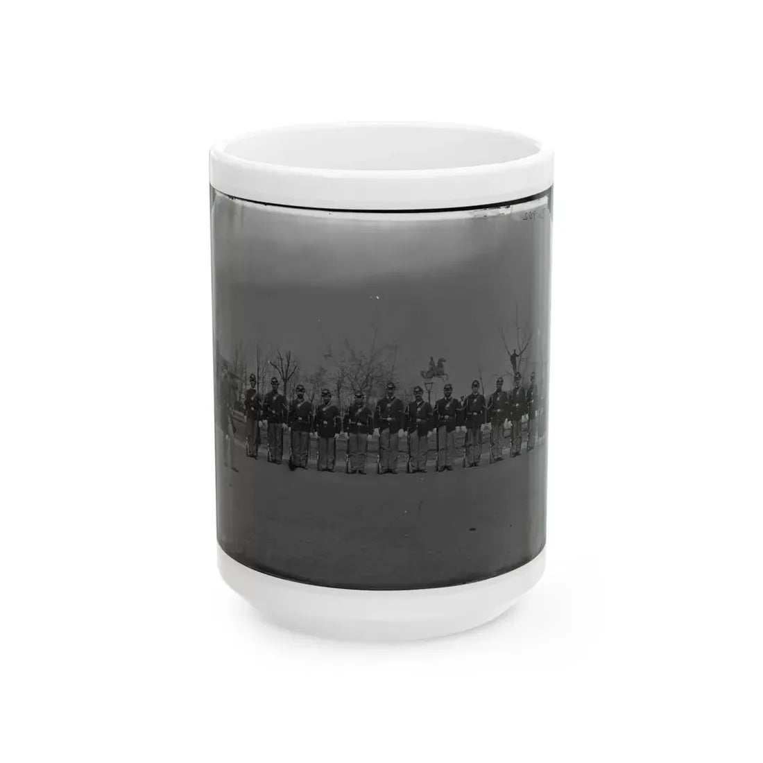 Washington, D.C. Noncommissioned Officers Of Company H, 10th Veteran Reserve Corps, At Washington Circle (U.S. Civil War) White Coffee Mug 15oz - Go Mug Yourself