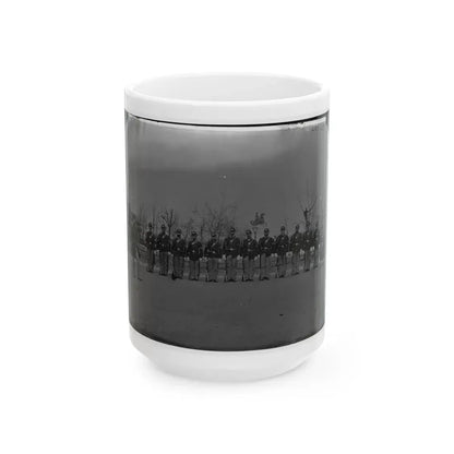 Washington, D.C. Noncommissioned Officers Of Company H, 10th Veteran Reserve Corps, At Washington Circle (U.S. Civil War) White Coffee Mug 15oz - Go Mug Yourself