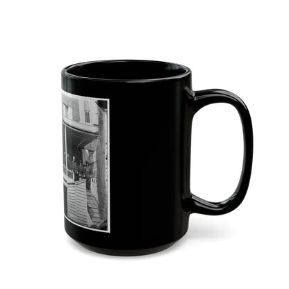 Washington, D.C. Officers And Clerks On A Porch At Signal Corps Headquarters (U.S. Civil War) Black Coffee Mug - Go Mug Yourself