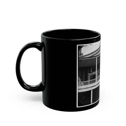 Washington, D.C. Officers And Clerks On A Porch At Signal Corps Headquarters (U.S. Civil War) Black Coffee Mug - Go Mug Yourself
