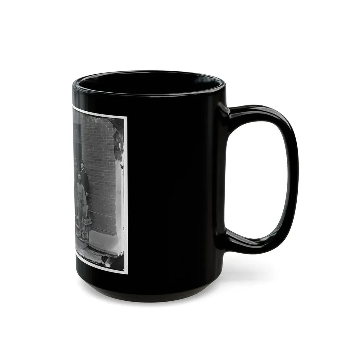 Washington, D.C. Officers At Door Of Seminary Hospital (Formerly Georgetown Female Seminary), 30th St. At N, Georgetown (U.S. Civil War) Black Coffee Mug - Go Mug Yourself