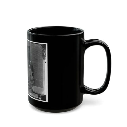 Washington, D.C. Officers At Door Of Seminary Hospital (Formerly Georgetown Female Seminary), 30th St. At N, Georgetown (U.S. Civil War) Black Coffee Mug - Go Mug Yourself