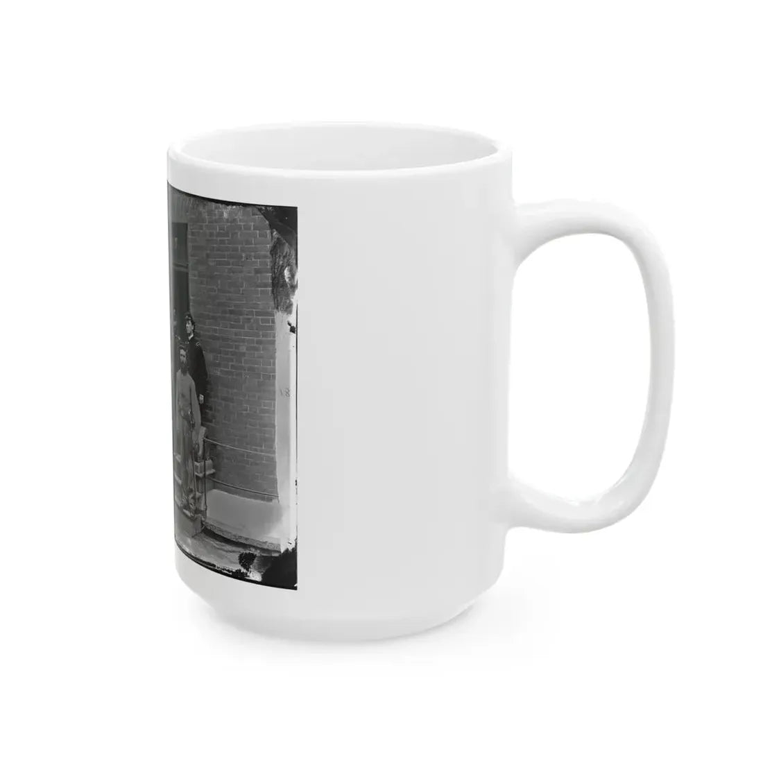 Washington, D.C. Officers At Door Of Seminary Hospital (Formerly Georgetown Female Seminary), 30th St. At N, Georgetown (U.S. Civil War) White Coffee Mug - Go Mug Yourself