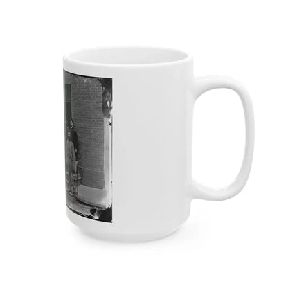 Washington, D.C. Officers At Door Of Seminary Hospital (Formerly Georgetown Female Seminary), 30th St. At N, Georgetown (U.S. Civil War) White Coffee Mug - Go Mug Yourself