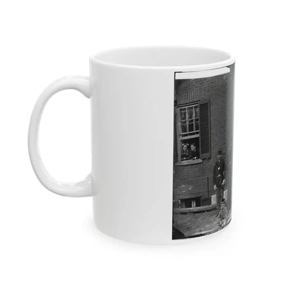 Washington, D.C. Officers At Door Of Seminary Hospital (Formerly Georgetown Female Seminary), 30th St. At N, Georgetown (U.S. Civil War) White Coffee Mug - Go Mug Yourself